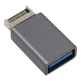 ainex｜アイネックス 変換アダプタ [フロントUSB Type-Cヘッダー - USB3.0 Aメス] グレー USB-026
