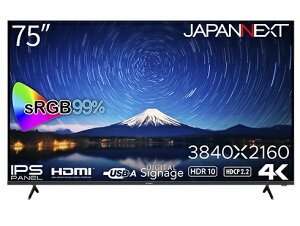 JAPANNEXTbWplNXg PCj^[ JAPANNEXT JN-IPS7500UHDR-U [75^ /4K(3840×2160j /Ch /60Hz]