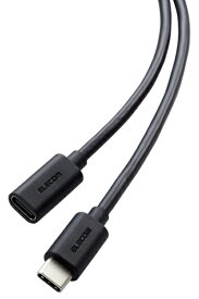 ELECOM｜エレコム USB Type C 延長ケーブル 2m PD 60W 【 Type-C 搭載 Windows 11 10 macOS パソコン MacBook iPhone Android スマホ タブレット 等各種対応 】 ブラック ブラック MPA-ECC20BK
