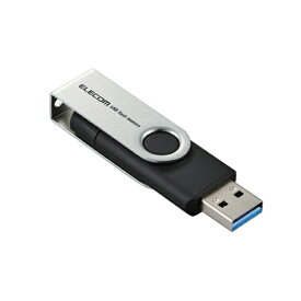ELECOM｜エレコム USBメモリ (Android/iPadOS/iOS/Mac/Windows11対応) ブラック MF-TPC3032GBK [32GB /USB TypeA＋USB TypeC /USB3.2 /回転式]