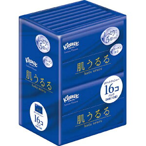 日本製紙クレシア|crecia Kleenex(クリネックス)ティシュー ローション 肌うるる ポケット 16コパック