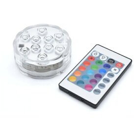 日本トラストテクノロジー｜JTT 〔電池式〕IPX8準拠 LEDライト台座 RGB16色／丸型 LEDBASE-RGBR [LED /防滴型]