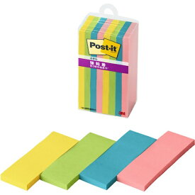 3Mジャパン｜スリーエムジャパン ポストイット　強粘着ふせん　[75×25mm /45 枚×8パッド] 500SS-MC-8N マルチカラー8