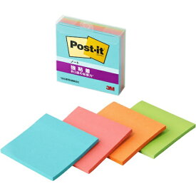 3Mジャパン｜スリーエムジャパン ポストイット　強粘着ノート　[75×75mm /45枚×4パッド] 654SS-MC-1 マルチカラー1