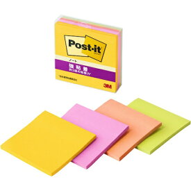 3Mジャパン｜スリーエムジャパン ポストイット　強粘着ノート　[75×75mm /45枚×4パッド] 654SS-MC-6 マルチカラー6