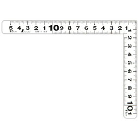 シンワ測定｜Shinwa Rules 曲尺平ぴた　ホワイト　15×11cm　表裏同目