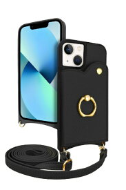 shizukawill｜シズカウィル iPhone 13 ショルダーケース アイファンデ5 フルール カフェブラック APIP13IF53BK