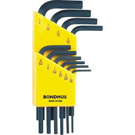 ボンダス｜BONDHUS ボンダス 六角L−レンチ ショート インチ セット10本組（1／16−1／4） HLX10S