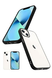 shizukawill｜シズカウィル iPhone 13 サイドメッキ加工 TPU クリアケース ブラック×クリア APIP13CLBK