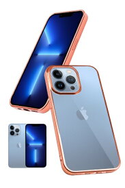 shizukawill｜シズカウィル iPhone 13 Pro サイドメッキ加工 TPU クリアケース ローズ×クリア APIP13PCLRO
