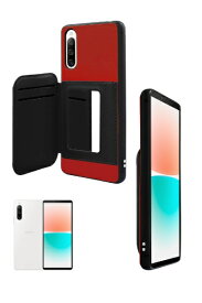 shizukawill｜シズカウィル Xperia 10 IV ミラーケース アイナ レッド＆ブラック SOX10M4AYRB