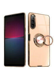 shizukawill｜シズカウィル Xperia10 IV リング付キケース グリッティア ピーチ SOX10M4CL5PI