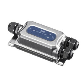 サンワサプライ｜SANWA SUPPLY PoEエクステンダー（防水対応・2分配出力） シルバー LAN-EXPOE3