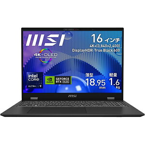 MSIbGGXAC m[gp\R Prestige 16 AI Studio B1V XeOC Prestige-16-AI-Studio-B1VGG-4025JP [16.0^ /Windows11 Pro /intel Core Ultra 9 /F32GB /SSDF1TB /2024N1f]