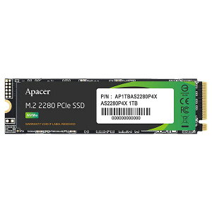 APACERbAyCT[eNmW[ AP1TBAS2280P4X-1 SSD PCI-Expressڑ AS2280P4X [1TB /M.2]