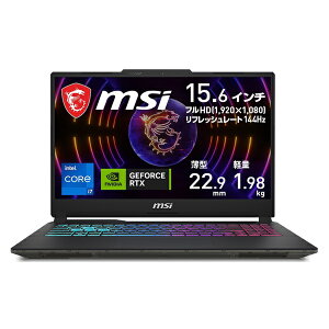 yGg[ōőSz|CgҌb9/11z MSIbGGXAC Q[~Om[gp\R Cyborg 15 A13V(RTX 3050) ubN & XPg Cyborg-15-A13UCK-4169JP [15.6^ /Windows11 Home /intel Core i7 /