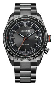 【エントリーで最大全額ポイント還元｜7/18迄】 CITIZEN｜シチズン ATTESA（アテッサ）　光発電エコ・ドライブ電波時計［ソーラー電波時計］　ACT Line　Black Titanium Series CB0286-61E