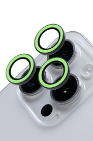 HAMEE｜ハミィ ［iPhone 15 Pro/15 Pro Max専用］iFace カメラレンズカバー Neo iFace ネオグリーン 41-967133