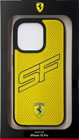 エアージェイ｜air-J iPhone15 Pro用 フェラーリ 「SF」ロゴ入り 背面ケース イエロー FEHCP15LPINY