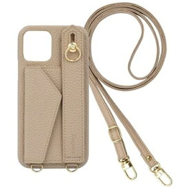 近通｜Kintsu iPhone 12/12 Pro ベルト付ショルダーケース くすみカラー Elegante ミルクティー BS-IP12-MT