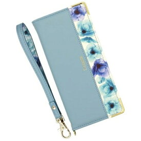 近通｜Kintsu Xperia 10 II 手帳型フラワーケース ストラップ付 Elegante クラウディブルー BL-XP10-205CB