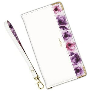 ߒʁbKintsu iPhone 12 Pro Max 蒠^t[P[X Xgbvt Elegante zCg BL-IP1267-1WH