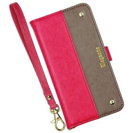近通｜Kintsu iPhone 12 mini 手帳型ツートンケース ストラップ付 Elegante ピンクグレージ EL-IP1254-6PG