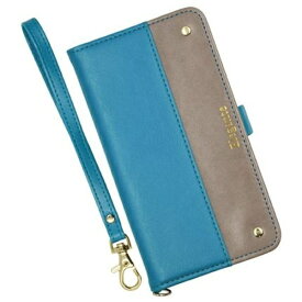 近通｜Kintsu iPhone 12/12 Pro 手帳型ツートンケース ストラップ付 Elegante ターコイズグレー EL-IP1261-1TG