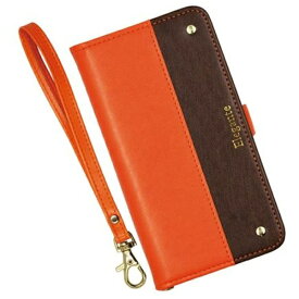 近通｜Kintsu iPhone 12/12 Pro 手帳型ツートンケース ストラップ付 Elegante オレンジブラウン EL-IP1261-4OB