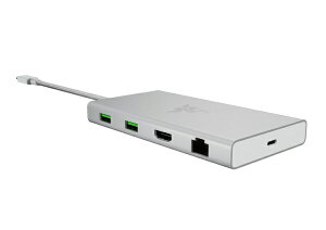 RAZERbCU[ mUSB-C IXX J[hXbgx2 / HDMI / LAN / 3.5mm / USB-Ax4 / USB-Cx2] USB PDΉ 100W hbLOXe[V MercuryWhite RC21-02250200-R3M1 [USB Power DeliveryΉ]