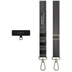 MagEasy｜マグイージー スマートフォン各種対応 スマホショルダーストラップ (20mm) コンクリートグレー ME_SPASRFBS2_GY