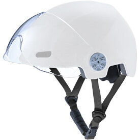 カワスミ｜Kawasumi 自転車用ヘルメット シールド付きヘルメット(54〜60cm未満/ホワイト) H-103【返品交換不可】