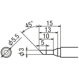 太洋電機産業｜TAIYO ELECTRIC IND グット 替こて先3C型全周PX2／SVS用 PX2RT3CR