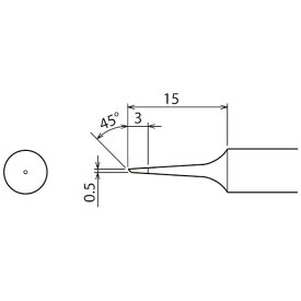 太洋電機産業｜TAIYO ELECTRIC IND グット 替こて先0．5CR型PX6・7／RX7／CXR用 PX60RT0.5CR