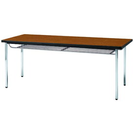 トラスコ中山｜TRUSCO NAKAYAMA TRUSCO 会議用テ−ブル 1200X600XH700 下棚付 丸脚 チーク TDST1260T 【メーカー直送・代金引換不可・時間指定・返品不可】