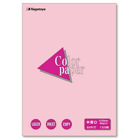長門屋商店｜NAGATOYA 〔各種プリンタ〕カラーペーパー 中厚口 0.09mm [B4 /100枚] ナ-2221 桃