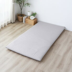 小栗｜OGURI メリーナイト 敷き布団カバー SEK抗菌防臭加工 約105×215cm 綿100％ 2重ガーゼ 260cm L字ファスナー 大きく開いて 出し入れしやすい 清潔 衛生 快適 通気性 速乾 軽量 ふんわりやさしい肌触り 吸水性 MerryNight グレー HPQK701-05