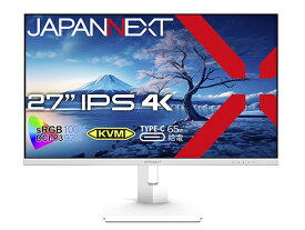 JAPANNEXT｜ジャパンネクスト USB-C接続 PCモニター ホワイト JN-IPS27UHDR-C65W-HSP-W [27型 /4K(3840×2160） /ワイド]