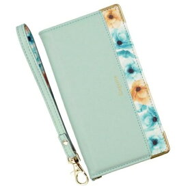 近通｜Kintsu OPPO A55s 5G エレガンテ フラワー手帳型ケース Elegante ミント BL-A55S04MT