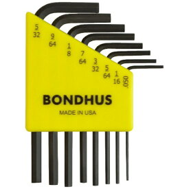 ボンダス｜BONDHUS ボンダス　六角L−レンチ　ショート　インチ　セット8本組（0．050−5／32） HLX8S