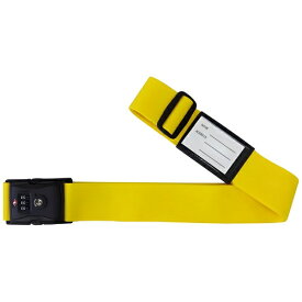 VANGUARD｜バンガード 黒バックルシンプルデザイン TSAスーツケースベルト イエロー AD275