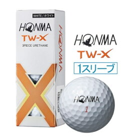 本間ゴルフ｜HONMA GOLF ゴルフボール HONMA ホンマ 2024 TW-X ホワイト BTQ2402_WH [3球（1スリーブ）]【返品交換不可】