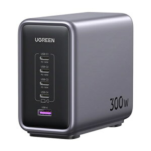 UGREENb[O[ UGREEN Nexode }[d 300W GaN 4C1A 5|[g 15853B O[ UGR-OT-000007 [USB Power DeliveryΉ /5|[g /GaN(KE) ̗p]
