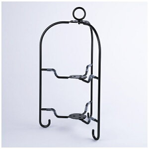 青芳|Aoyoshi ピサ プレートスタンド 2段 ブラック 068072