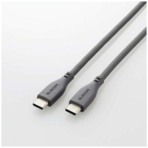 ELECOMbGR ^CvC P[u USB Type C to Type C 1.5m PD 100W VR 炩 O[ MPA-CC5PSS15GY