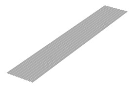 ウェーブ｜WAVE プラ=材料【グレー】　細切り板 0.3 x 4.0 mm 10本入