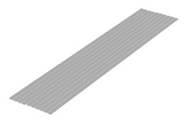 ウェーブ｜WAVE プラ=材料【グレー】　細切り板 0.3 x 5.0 mm 10本入