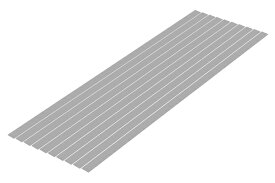 ウェーブ｜WAVE プラ=材料【グレー】　細切り板 0.5 x 7.0 mm 10本入