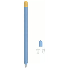 アイキューラボ｜iQ Labo Apple Pencil(第1世代)用 シリコンカバー ツートンカラー 3点セット ブルー APEN-SL2C-BL