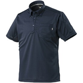 mizuno｜ミズノ ワークボタンダウンポロシャツ(半袖)[ユニセックス] 8XL-8 14：ドレスネイビー F2JA118014
